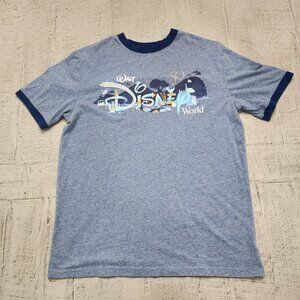 2021 Walt Disney World 50th Anniversary Park Icons Ringer Blue Shirt Adult‎ M